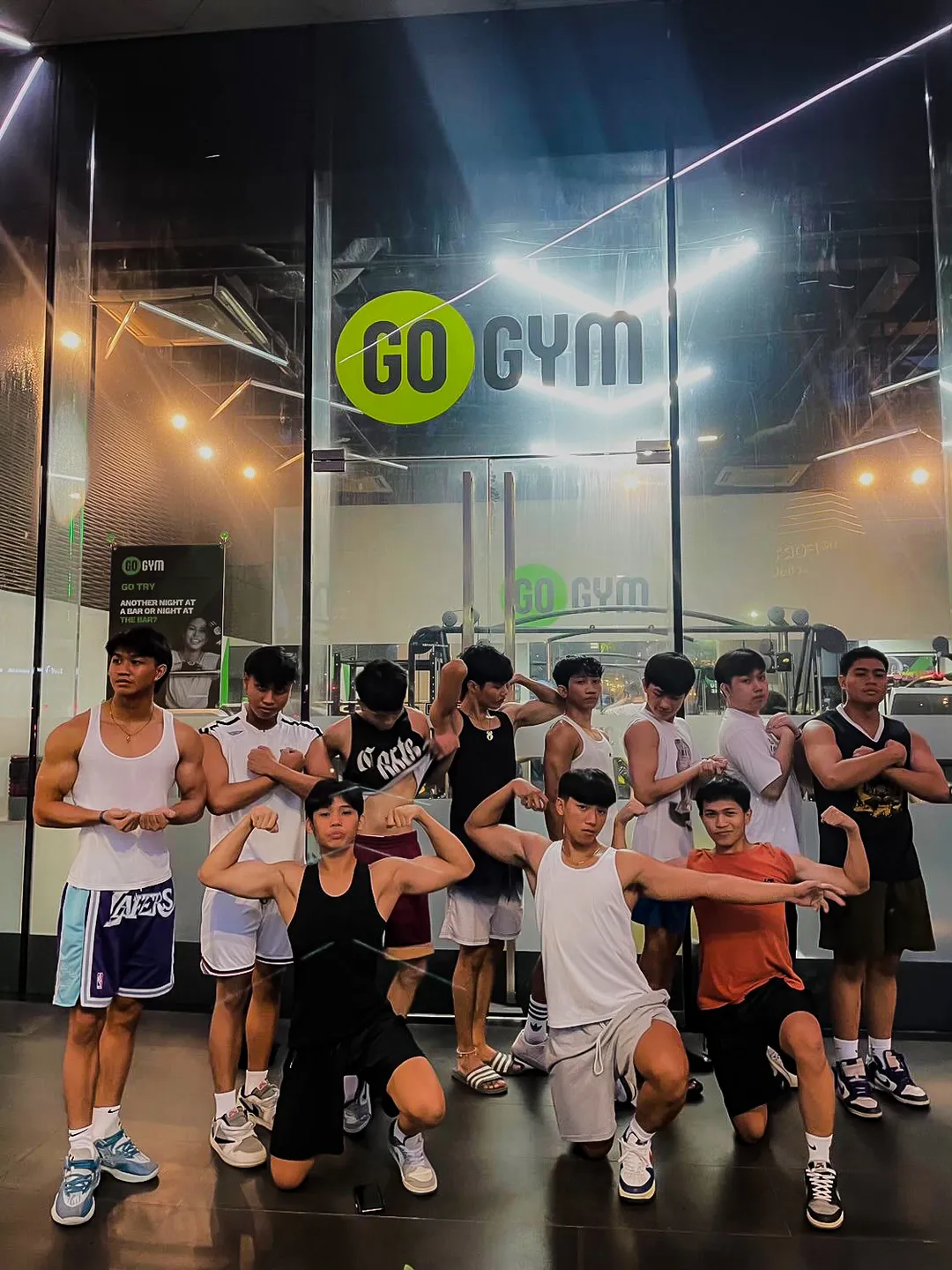 GoGym member using smart fitness equipment