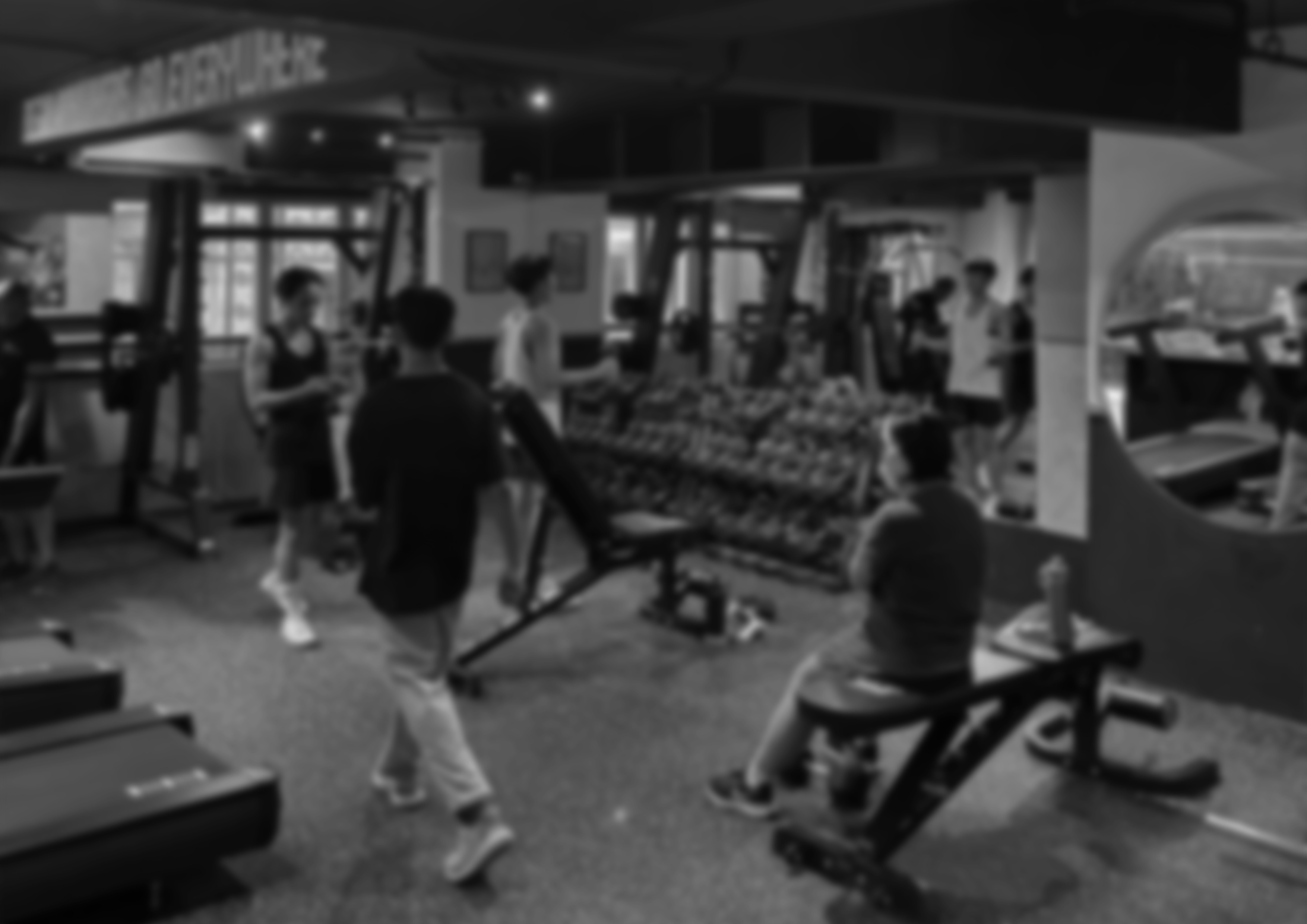 Blurred GoGym interior background