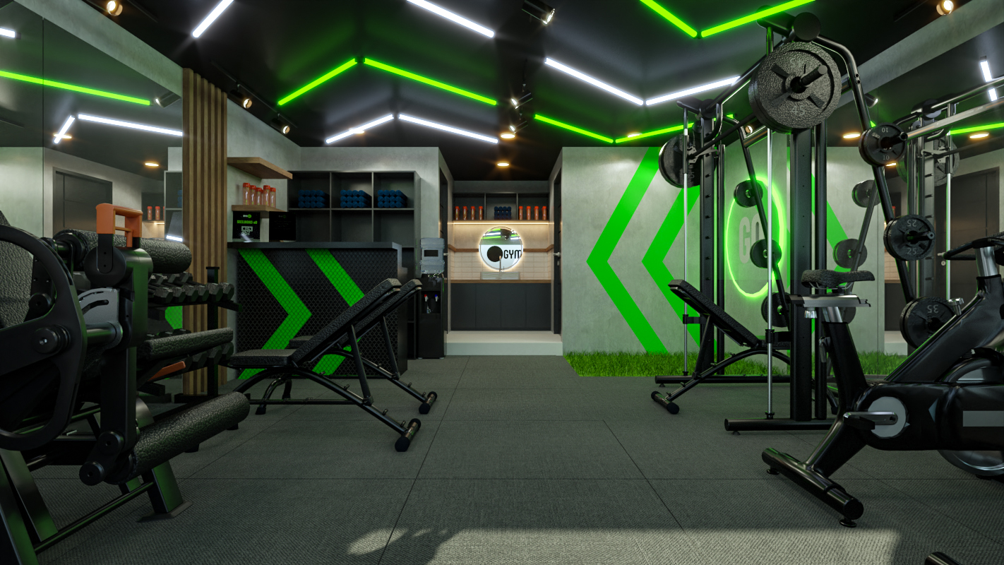 A 3d mockup of a potential future GoGym franchise.